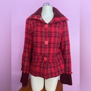 Free people red and burgundy jacket in a SZ M